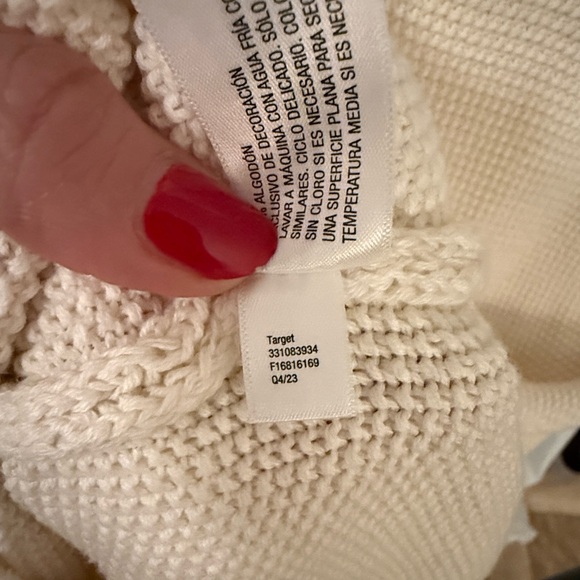 NEW Wild Fable Rosette Crochet Mini Dress Ivory 100% cotton - Picture 7 of 10